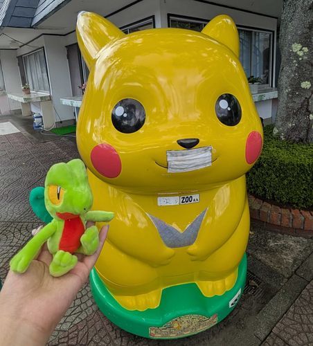 遊園地にいた😷ピカチュウ