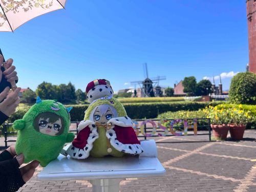 暑いからね、日傘は大事