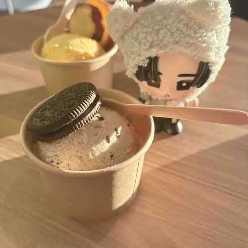 温泉♨️上がりに🍨