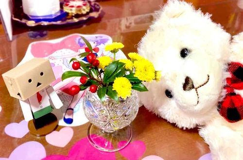 小さいお花も飾ったよ。
