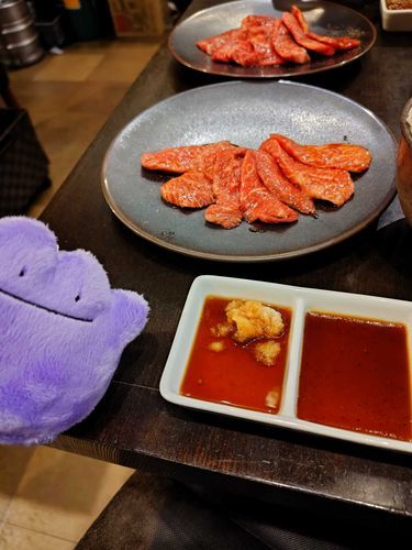 お昼ご飯に焼肉を食べました。