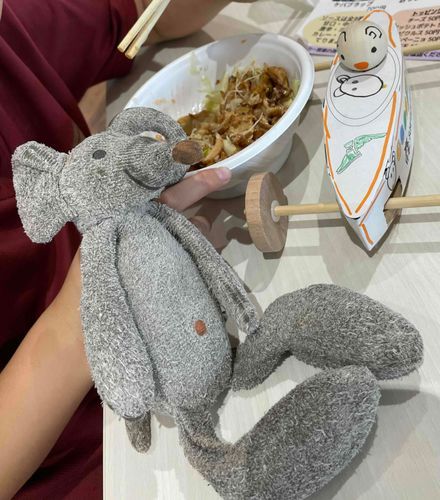 今日は、トヨタのイベントで持ち主さんがプチカー作ってくれたよ🚗🐭あとケバブも食べたよ🥙
