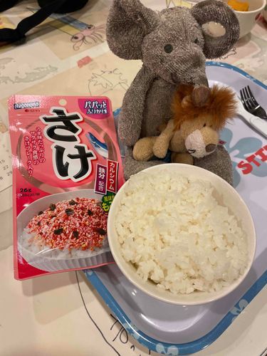 今日はふりかけご飯を食べるよ！