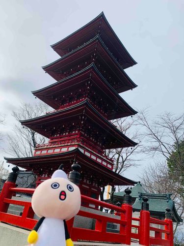 五重の塔とたわわ。
