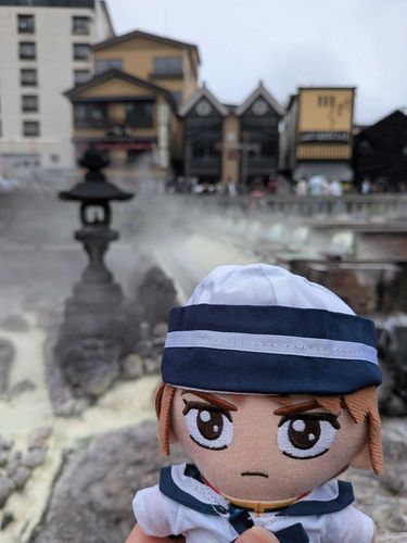 草津温泉とアムぬいです♨️
