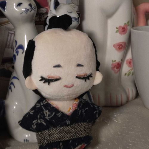 月代ぬいの、おねむ、です