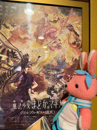 今日は魔法少女まどか⭐︎マギカの映画を観てきました。
魔法少女がキラキラしながら戦うバトルものだと思っていたうさですが、思ってたのと違いました🐰
そういえば、周りの人たちも大人のお友達ばかりだった様な…？