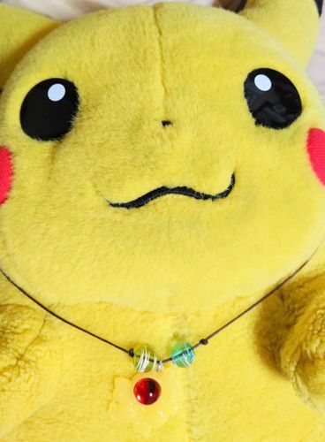 はじめまして、ピカチュウです。
10ちゃいです。
えすえぬえす？ははじめましてです。家族が写真撮ってくれたりしてたけどぼくははじめて。
首のやつはセボンスターなの。いいでしょ。