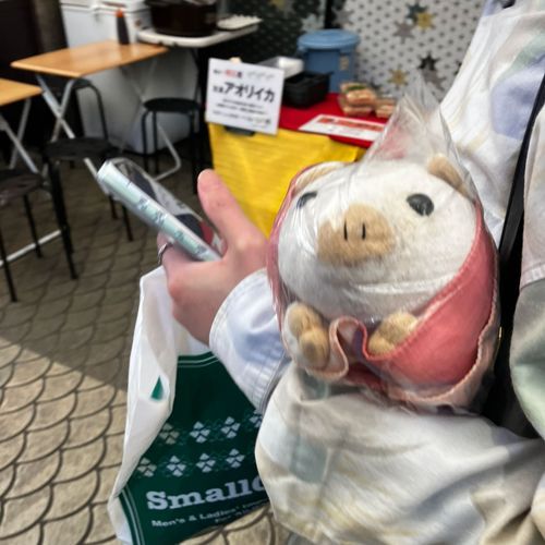 人間と商店街でおかいものした