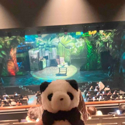 うちのひとと　おでかけ　してきたよ〜！
がまくんとかえるくんの　みゅーじかるを　みにいってきたよ🐸（きのう　よんだ　えほんの　おはなしだよ！）
うちのひと　こどものときに　よんでたし　おうえんしてるひとが　かえるさんやく　だったから　おもいきって　しんかんせんで　びゅーんと　ひがえり🚅🐼
なかよしの　かえるさんと　どうぶつさんたち　たのしい　うたと　だんすで　おもしろかったよ〜💖
こんかいも　さつえい　おっけーのときに　ぶたいの　おしゃしん　とったよ！えほんの　もりの　なかみたい🐸🌳✨