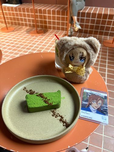 千速さんと抹茶のテリーヌ食べに行った🍵‪ღ‬