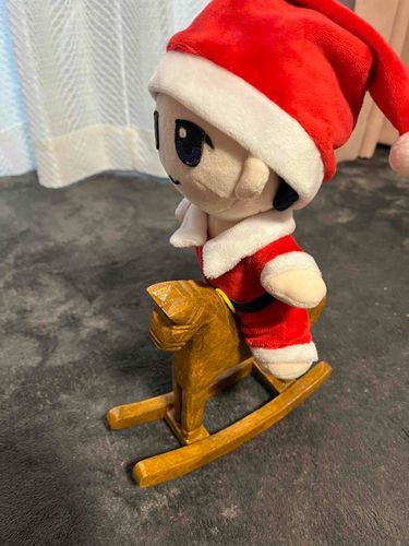 わーい！！
「おうまさん」、「ゆらゆら」なの！
「たのしい」の！