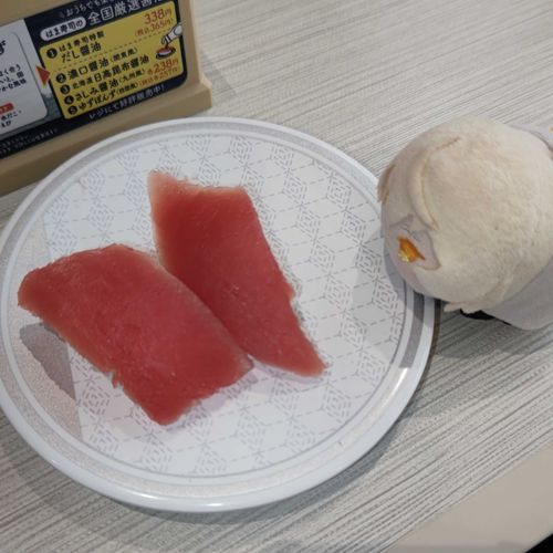 🦁やあやあ、ぼくもちひげ。
きのうは、あうじとおすしをたべにいったよ。
なんだか、ぼくとよくにたこえがきこえるんだけど、きのせいかな？

まあそんなことはどうでもいいよね、いただきます！