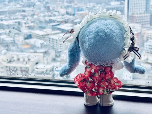 雨の日は都会がぼやけて神秘的なの！