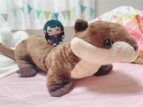クソデカかわうそぬいぐるみと美兎ぱぺ