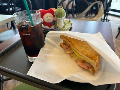 ヒトのモーニングにつきあいました。
一口も分けてくれませんでした。これをヒトのことばでケチというそうです。