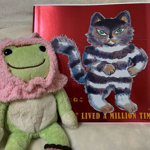 知らぬ人はいない名作中の名作だケロね！これはスペシャルな表紙でキラキラだケロ！
内容について多くは語らないケロも……秋の夜長の寂しい時間に読んで、静かに余韻に浸るのがピー流だケロ。それにしても難しいテーマで、かつて子供だったみんなにも今読んでみて欲しい作品だケロね〜

100万回生きたねこ
作、絵・佐野洋子