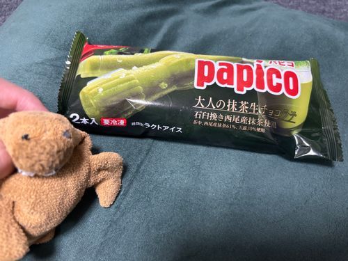 ぱぱパピコかってきてくれた みどりがいっぱい