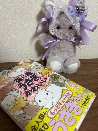 💜🐰おはようなの！きのうは大好きなうさぎさんの本を買ったの🐇かわいいがぎゅぎゅっとなの！