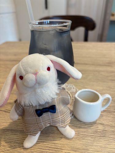 🤍🐰みんな暑い中お疲れ様。レモンシロップ入れると色の変わる不思議なドリンク、とっても涼し気な色で素敵だったよ🦋