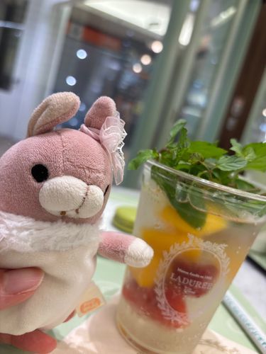 🍑🐰しゅわしゅわのフルーツポンチで気持ちリフレッシュ✨