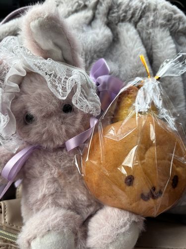 💜🐰うさぎさんのクリームパン🍞食べちゃうのがもったいないの！