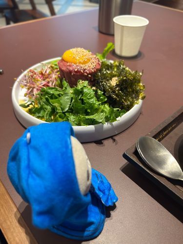 かんこくに　ついた🫪🫪
こうきゅう　ゆっけ🫪🫪
おにく　いちまい　もらった🫪