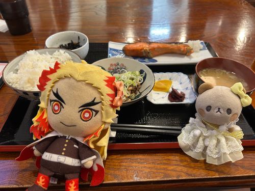 こどくのぐるめ　でたおみせ
ちぷみも　ごろうさんに　なったよ

しゃけは　あんちえいじんぐに　いいらしい😃

やといぬしが　かぶりついた
すこし　もらった