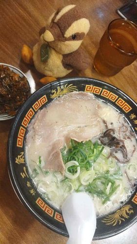 かもが昔1羽でラーメン食べに行った時の写真グワ！
グワーッグワッグワッ、お腹空いてきたグワでしょ〜？かもすけもグワよ……😰