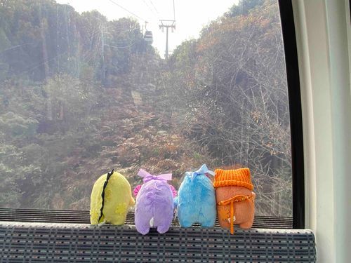 1モンだけ、かなり前のめりで下を眺めていました。