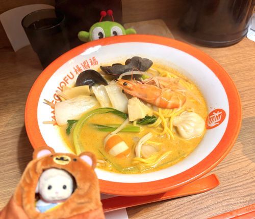 ご主人と初めての麻辣湯を食べてきました🎶
具材を選ぶのが楽しくって、いっぱい盛りすぎちゃいました！メチャ辛だったけど、美味しくてお腹いっぱいです！

今度は辛さ控えめでまた食べたいです🍜