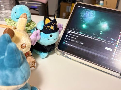 東京湾花火大会をみんなで見てます🎇