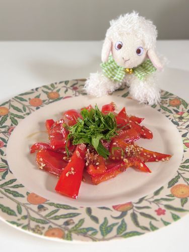 パプリカつおぶし炒め🌶️