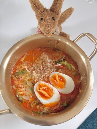 野菜担々鍋🍲きゅうり入れたらきゅうり味の鍋になった💡