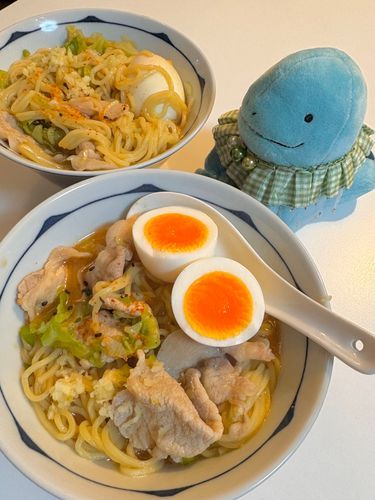 深夜の背徳らーめん🍜🧄