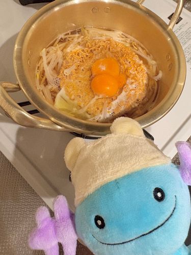ふたごちゃんだ👭✨
もやしチキンラーメン🍜