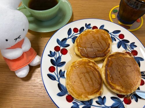 ホットケーキを一緒に焼いたよ🥞
