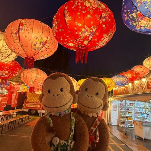 主の地元の台湾祭り🏮今日は実家からおうちに戻るんだって。寂しいけどまた頑張らなきゃねー！