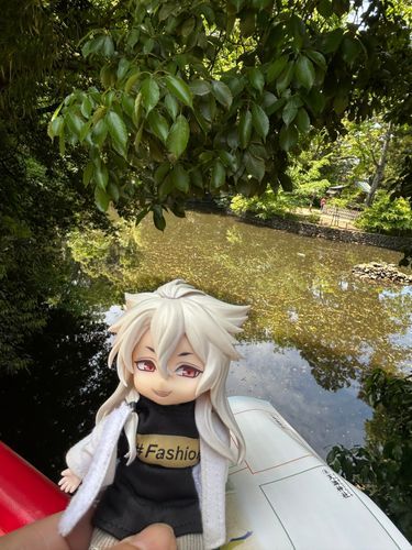 氷川神社の皐月晴れの境内の、なんと美しかったことか。

本日の旅程は上野となって降りますが、ぬしさまは疲労で伸びてらっしゃいます。