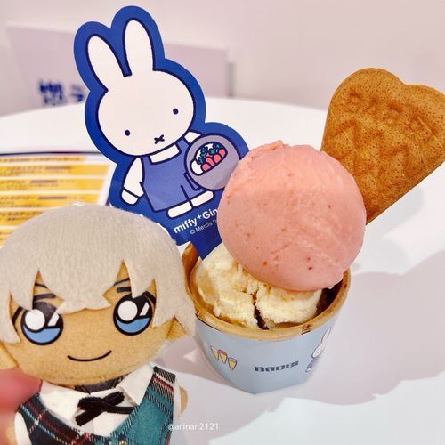 おいしいあいすを いただきました🐰🌸