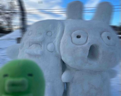 くちぱ　雪像！！
