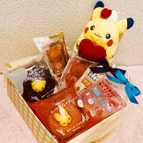 いただきもののかわいいおかし！もろぞふ・ぴかちゅうもうれしそう！