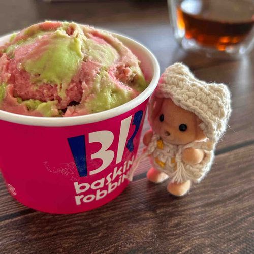 いちご🍓とぴすたちお？のアイスクリームだって！✨️