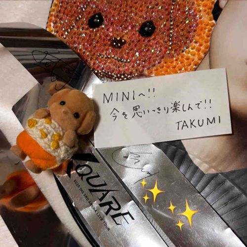 持ち主さんもぼくもひさしぶりに会えたよ🎶
みーんなキラキラしてて輝いてた🎤✨️
ぼくも 持ち主さんと同じ、みに になれたかな⭐️
次はこうべ ってところ 連れてってくれるらしい✨️たのしみだね🌟

ところで キラキラ のぼく どうかな？
持ち主さん へたっぴ😢っていってたけど大好きな人とぼくのために、がんばってたよ！！！えらい！！！