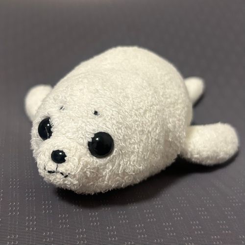 【ぬいファミリー4匹目を紹介！】
★名前
    あざティー(あざらし)
★性格
    仏のようなおっとりさ
★好きなこと
    かくれんぼ(急に隠れたがる)
★年齢
    永遠の5歳✨️
★現在
    投稿主の家に居候中🏠
★ひとこと
    写真映り悪くて萎えるあざ🦭