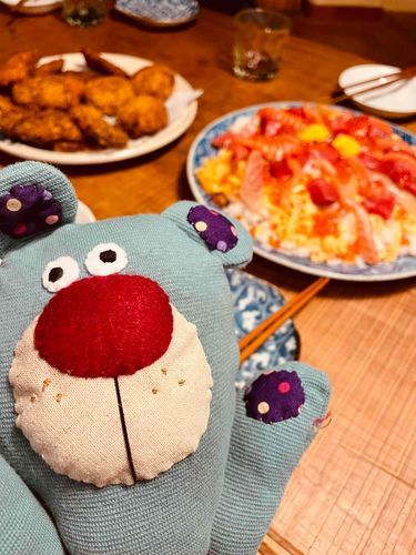 誕生日をお祝いしてもらった！
きくちさんはうれしくなった！