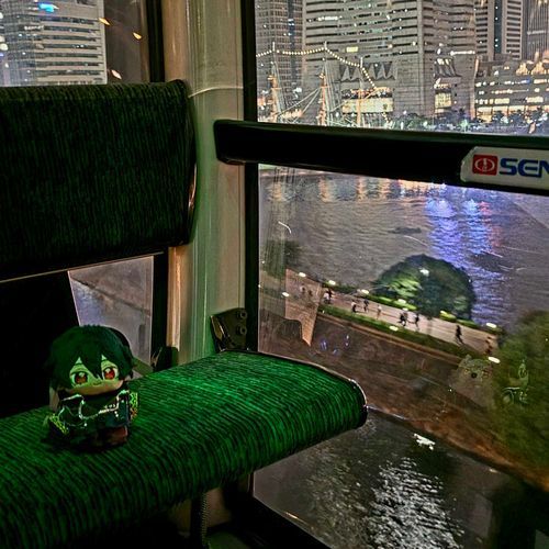 ロープウェイで駅まで向かうのじゃ
良い景色じゃのう