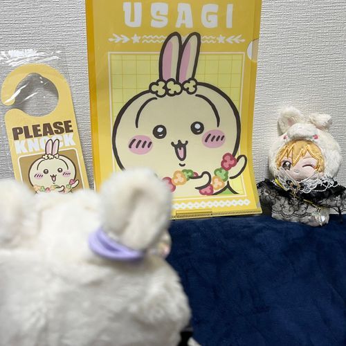 うさぎ🐰
🥞ぬい主ちゃん、ちいかわも好きなんだね
🍅一日経っても残っておったからお迎えしたようじゃな
🥞うさぎだし黄色だし親近感あるなぁ
🍅うむ、どちらもかわいいうさぎさんじゃ