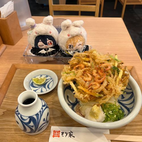 讃岐うどん🍜
🥞今日は香川だね
🍅このかき揚げ、我輩たちくらいのサイズはありそうじゃのう
🥞おうどんもコシがあってかなり食べ応えあったらしいよ
🍅なるほど、1時間並んで待った甲斐があったのう♪