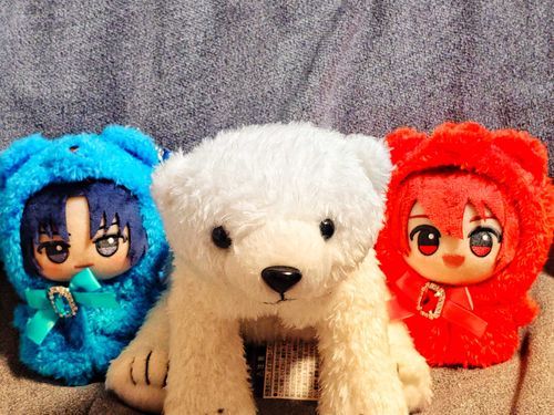 ちびぬいの一織くんと陸くん、クマになってる〜！ぼくとおそろいだー！